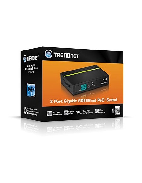 Trendnet TPE-TG44G switch No administrado Energía sobre Ethernet (PoE) Negro