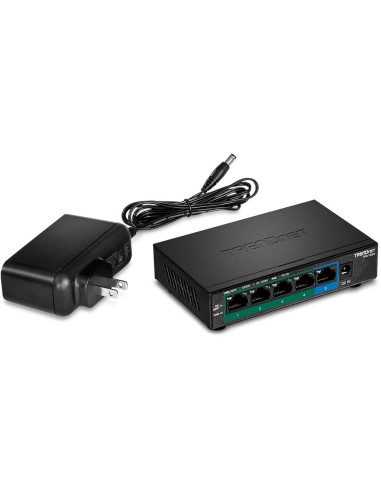 Trendnet TPE-TG52 switch No administrado Gigabit Ethernet (10 100 1000) Energía sobre Ethernet (PoE) Negro