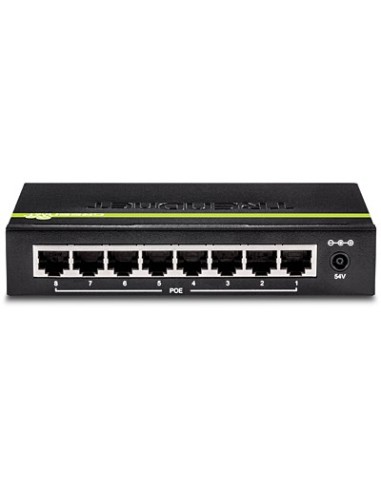 Trendnet TPE-TG82G switch No administrado Gigabit Ethernet (10 100 1000) Energía sobre Ethernet (PoE) Negro