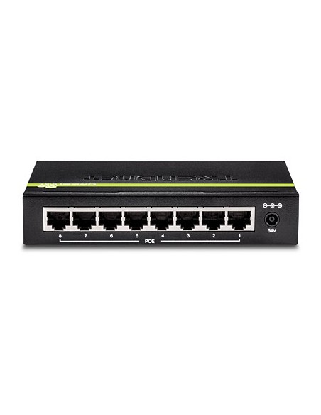 Trendnet TPE-TG82G switch No administrado Gigabit Ethernet (10 100 1000) Energía sobre Ethernet (PoE) Negro
