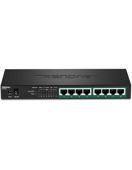 Trendnet TPE-TG84 switch No administrado Gigabit Ethernet (10 100 1000) Energía sobre Ethernet (PoE) Negro