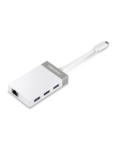 Trendnet TUC-ETGH3 base para portátil y replicador de puertos USB 3.2 Gen 1 (3.1 Gen 1) Type-C Gris, Blanco
