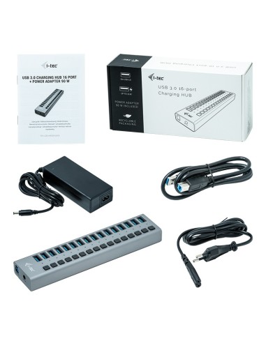 i-tec USB 3.0 Charging HUB 16port + Power Adapter 90 W