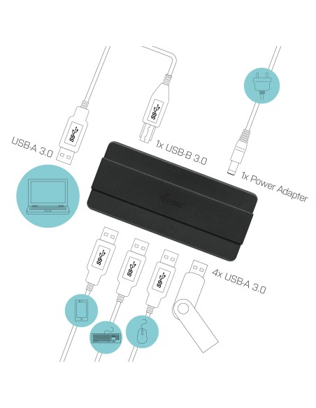 i-tec USB 3.0 Charging HUB 4 Port + Power Adapter i-tec USB 3.0 Charging HUB 4 Port + Power Adapter