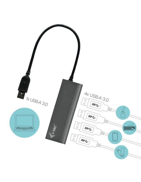 i-tec Metal Superspeed USB 3.0 4-Port Hub i-tec Metal Superspeed USB 3.0 4-Port Hub
