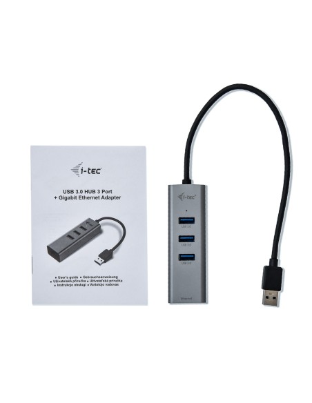 i-tec Metal USB 3.0 HUB 3 Port + Gigabit Ethernet Adapter