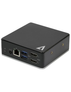 V7 Docking Station universal USB-C con HDMI dual, audio combinado de 3,5 mm, Gigabit Ethernet, 3 puertos USB 3.1 y PD de 85W 2
