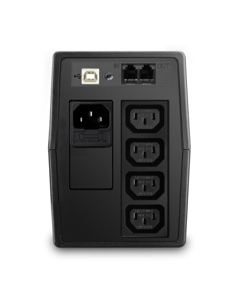 V7 Onduleur 600 VA avec 6 prises, écran LCD tactile (UPS1P600E)