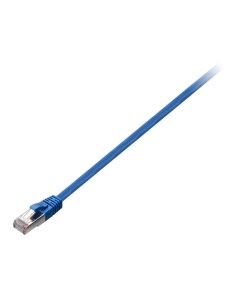 V7 Cable azul Cat6 blindado (STP) con conector RJ45 macho a RJ45 macho 2m 6.6ft