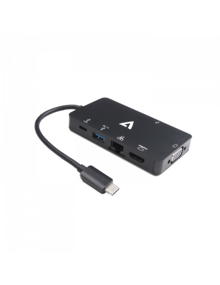 V7 V7UC-U3CRJ45HDVG-BLK Adaptador gráfico USB 3840 x 2160 Pixeles Negro