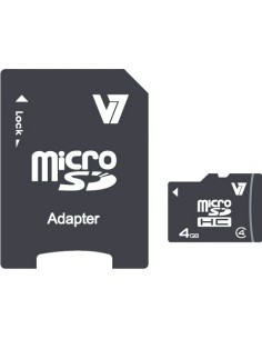 V7 Micro tarjeta de 4 GB SDHC Clase 4 + adaptador