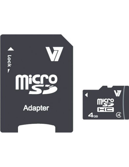 V7 Micro tarjeta de 4 GB SDHC Clase 4 + adaptador