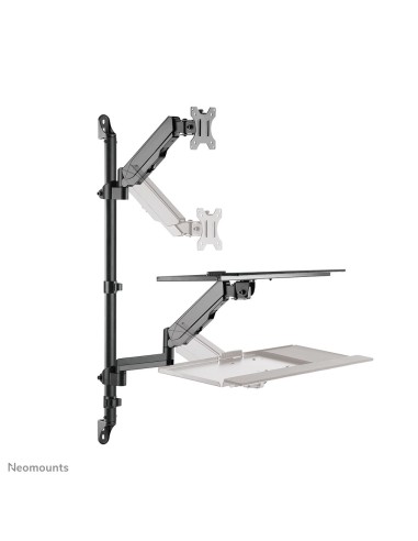 Neomounts WL90-325BL1 Soporte de pared para puesto de trabajo de pie sentado 17-32" - resorte de gas