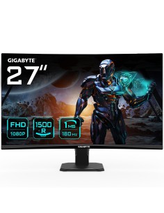 GIGABYTE GS27FC 27" Monitor de Juego Curvo FHD - 1920 x 1080, 1500R, 180Hz, 1 ms, 250 cd m², FreeSync Premium, HDR Ready, HDMI