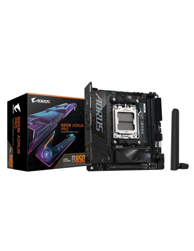 GIGABYTE B850I AORUS PRO Placa Base - Compatible con procesadores AMD Ryzen Serie 9000, VRM digital de 8+2+1 fases, hasta