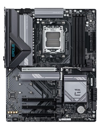 GIGABYTE B850 EAGLE WIFI6E Placa Base - Procesadores AMD Ryzen Serie 9000, VRM digital de 8+2+2 fases, hasta 8200MHz DDR5 (OC),