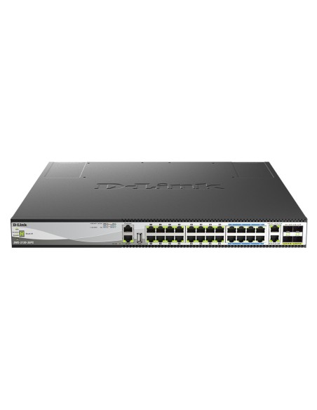 D-Link DMS-3130-30PS switch Gestionado L3 2.5G Ethernet (100 1000 2500) Energía sobre Ethernet (PoE) 1U Negro