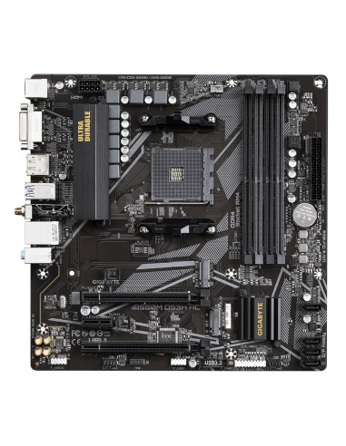 GIGABYTE B550M DS3H AC Placa base - Procesadores AMD Ryzen 5000, VRM de 5+3 fases, hasta 4733 MHz DDR4, 1xPCIe 4.0 + 1xPCIe 3.0
