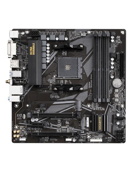 GIGABYTE B550M DS3H AC Placa base - Procesadores AMD Ryzen 5000, VRM de 5+3 fases, hasta 4733 MHz DDR4, 1xPCIe 4.0 + 1xPCIe 3.0 GIGABYTE B550M DS3H AC Placa base - Procesadores AMD Ryzen 5000, VRM de 5+3 fases, hasta 4733 MHz DDR4, 1xPCIe 4.0 + 1xPCIe 3.0
