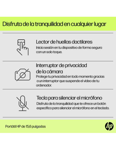 HP Laptop 15-fd0234ns Intel® Core™ i7 i7-1355U Portátil 39,6 cm (15.6") Full HD 16 GB DDR4-SDRAM 512 GB SSD Wi-Fi 6E (802.11ax)