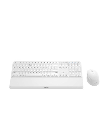 Philips 6000 series SPT6607W 16 teclado Ratón incluido Universal RF Wireless + Bluetooth QWERTY Inglés Blanco