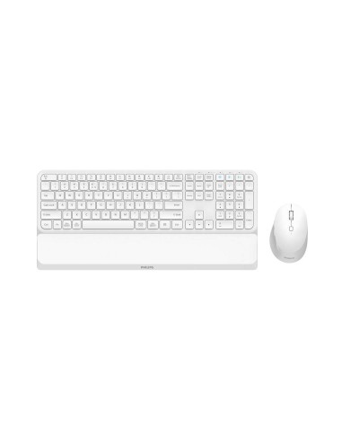 Philips 6000 series SPT6607W 16 teclado Ratón incluido Universal RF Wireless + Bluetooth QWERTY Inglés Blanco