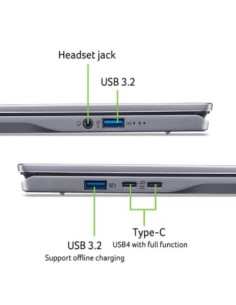 Acer Swift Go 14 AI Qualcomm Snapdragon X1P-42-100 Portátil 36,8 cm (14.5") HD 16 GB LPDDR5x-SDRAM 1 TB SSD Wi-Fi 7 (802.11be) 2