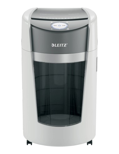 Leitz Destructora de Papel IQ OptiMax Office Microcorte Seguridad P5 35L - Blanca