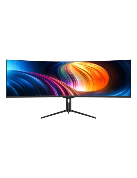 V7 Monitor curvo visible USB-C de 49" L490DQ-HAS (65W PD) - DQHD - 5120 x 1440 - Altura regulable