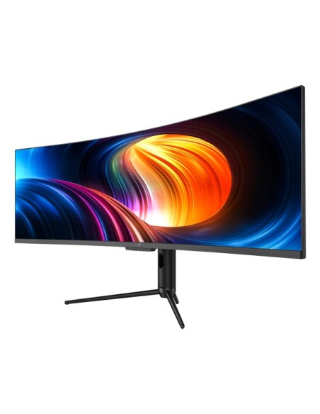 V7 Monitor curvo visible USB-C de 49" L490DQ-HAS (65W PD) - DQHD - 5120 x 1440 - Altura regulable