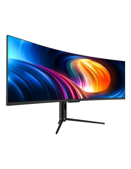 V7 Monitor curvo visible USB-C de 49" L490DQ-HAS (65W PD) - DQHD - 5120 x 1440 - Altura regulable
