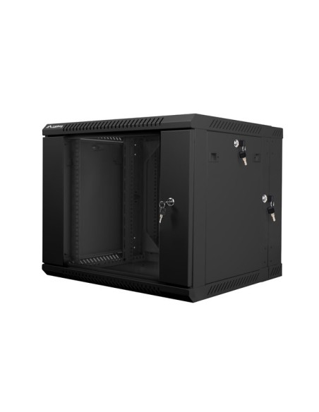 Lanberg WF02-6609-10B armario rack 9U Bastidor de pared Negro