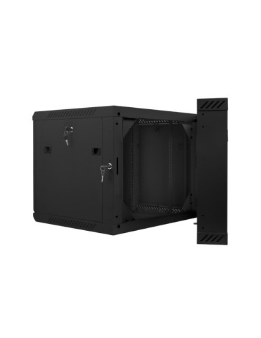 Lanberg WF02-6609-10B armario rack 9U Bastidor de pared Negro
