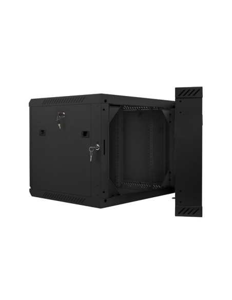 Lanberg WF02-6609-10B armario rack 9U Bastidor de pared Negro