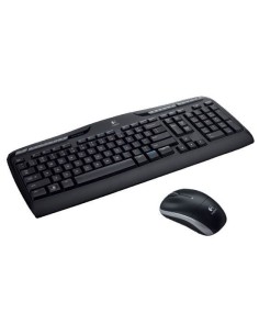 Logitech Wireless Combo MK330 teclado Ratón incluido Oficina RF inalámbrico QWERTY Internacional de EE.UU. Negro