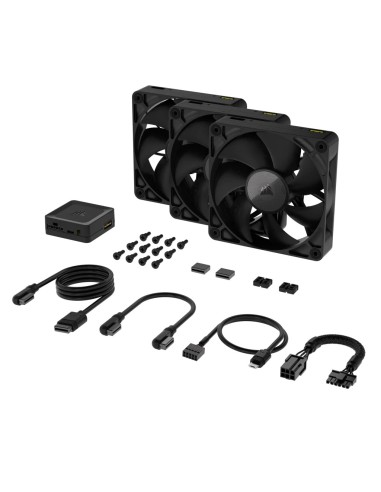 Corsair iCUE LINK RX120 Carcasa del ordenador Ventilador 12 cm Negro 3 pieza(s)