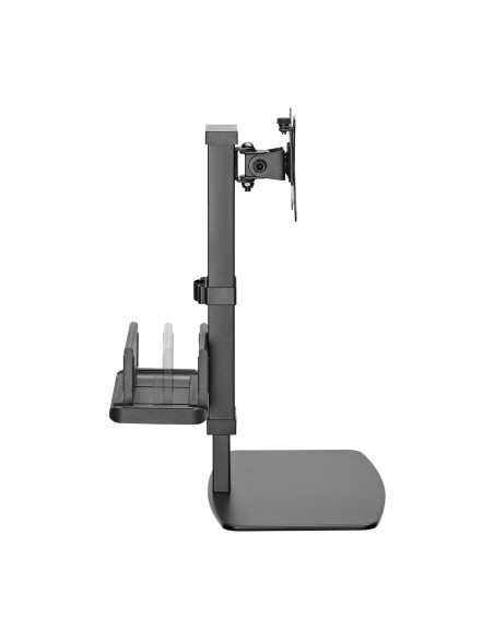 AISENS Soporte de Mesa ECO Giratorio e Inclinable para Monitor TV y Mini PC 8Kg de 17-32, Negro