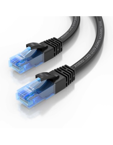 AISENS Cable De Red Latiguillo RJ45 Cat.6 UTP AWG26 CCA, Negro, 10 m