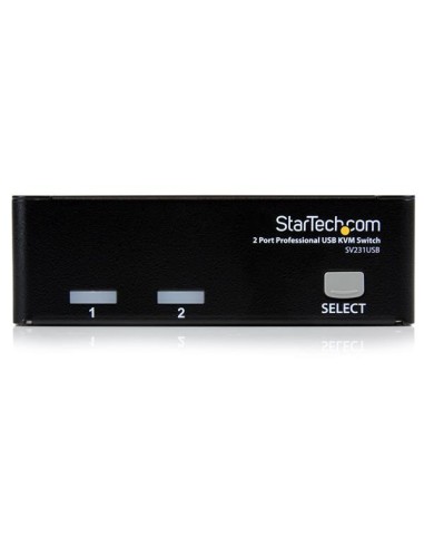 StarTech.com Conmutador Switch Profesional KVM 2 Puertos Vídeo VGA - USB - Hasta 1920x1440
