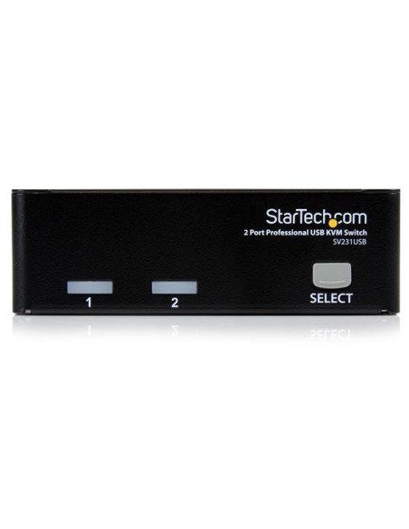 StarTech.com Conmutador Switch Profesional KVM 2 Puertos Vídeo VGA - USB - Hasta 1920x1440