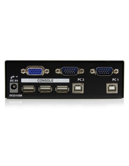 StarTech.com Conmutador Switch Profesional KVM 2 Puertos Vídeo VGA - USB - Hasta 1920x1440
