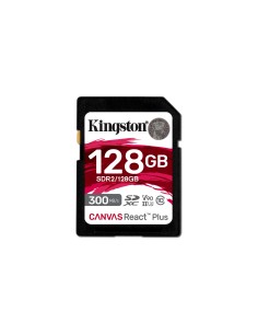 Kingston Technology 128GB Canvas React Plus SDXC UHS-II 300R 260W U3 V90 for Full HD 4K 8K