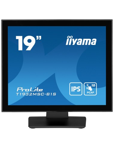 iiyama ProLite T1932MSC-B1S pantalla para PC 48,3 cm (19") 1280 x 1024 Pixeles Full HD LED Pantalla táctil Mesa Negro