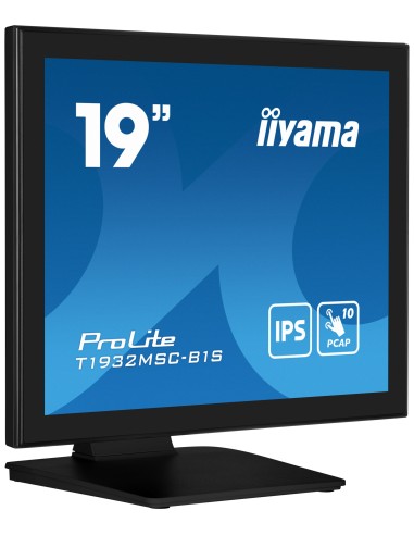 iiyama ProLite T1932MSC-B1S pantalla para PC 48,3 cm (19") 1280 x 1024 Pixeles Full HD LED Pantalla táctil Mesa Negro
