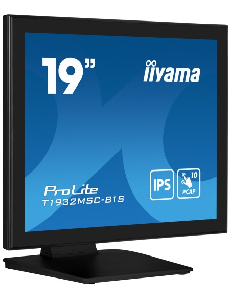 iiyama ProLite T1932MSC-B1S pantalla para PC 48,3 cm (19") 1280 x 1024 Pixeles Full HD LED Pantalla táctil Mesa Negro