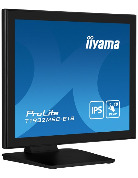 iiyama ProLite T1932MSC-B1S pantalla para PC 48,3 cm (19") 1280 x 1024 Pixeles Full HD LED Pantalla táctil Mesa Negro