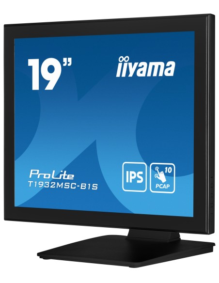 iiyama ProLite T1932MSC-B1S pantalla para PC 48,3 cm (19") 1280 x 1024 Pixeles Full HD LED Pantalla táctil Mesa Negro