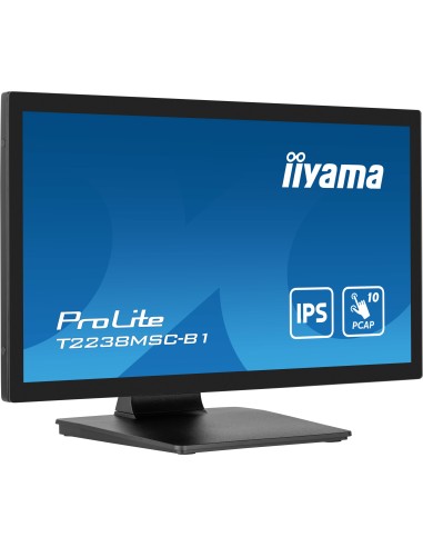 iiyama ProLite T2238MSC-B1 pantalla para PC 54,6 cm (21.5") 1920 x 1080 Pixeles Full HD LED Pantalla táctil Negro
