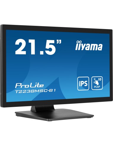 iiyama ProLite T2238MSC-B1 pantalla para PC 54,6 cm (21.5") 1920 x 1080 Pixeles Full HD LED Pantalla táctil Negro