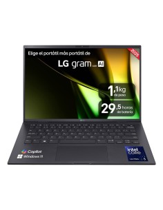 LG Gram 14Z90S Intel Core Ultra 7 155H Portátil 35,6 cm (14") WUXGA 16 GB LPDDR5-SDRAM 512 GB SSD Wi-Fi 6E (802.11ax) Windows